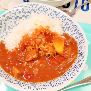 簡単(^^)トマト缶入り爽やかチキンカレー♪